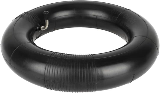 Black inner tube on a white background