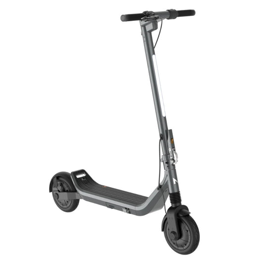 Gray scooter on a white background