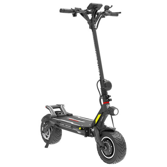 Black electric scooter on a white background