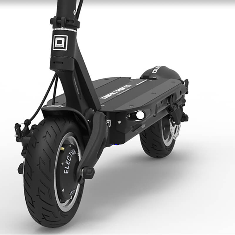 Black electric scooter on a white background