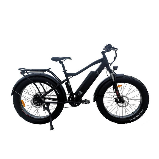 Black electric bike on a white background