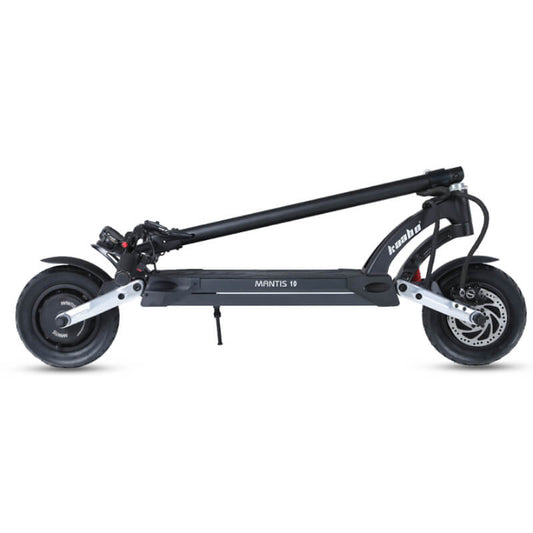 Black electric scooter with 'Mantis 18' branding on a white background