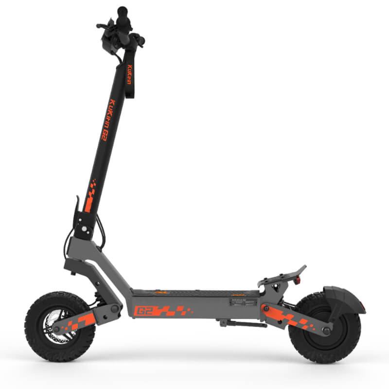 Side profile of Kukirin G2 electric scooter – best all-terrain powerful e-scooter with Kukirin warranty and repair center in Vancouver.