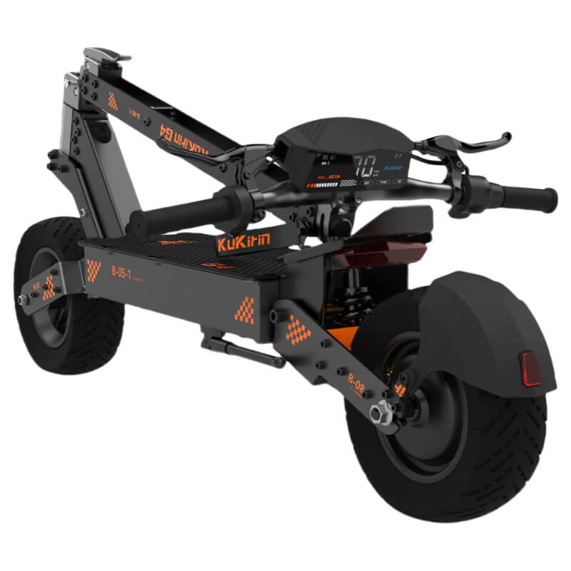 Kukirin G4 folded electric scooter – portable high performance off-road escooter with easy folding design, available at ProMechBC Kukirin warranty center Vancouver.