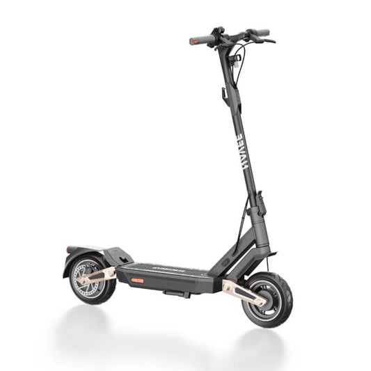 Black electric scooter with 'Hwaye' branding on a white background
