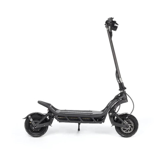 Black electric scooter on a white background
