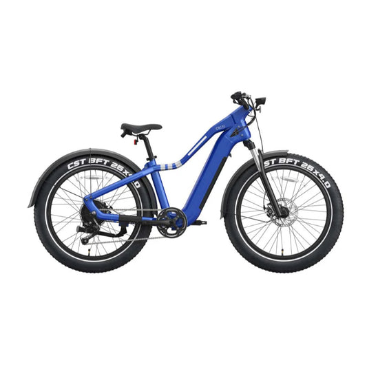 Blue electric bike on a white background