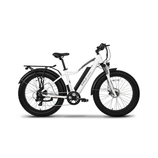 White electric bike on a white background