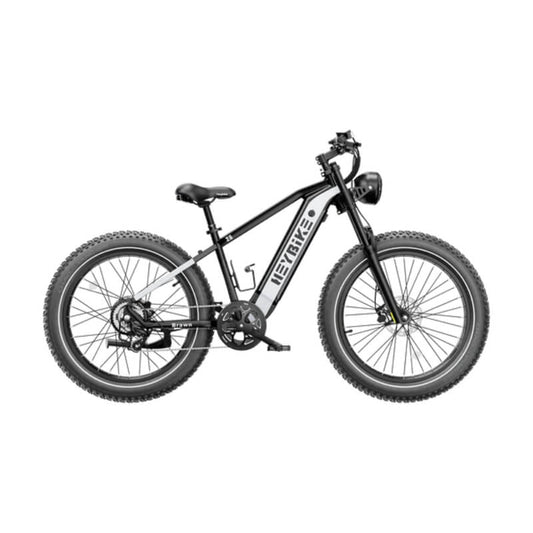 Black electric bike on a white background