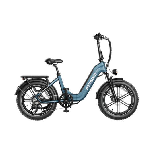 Blue electric bike on a white background
