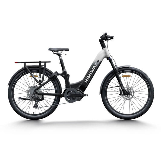 Electric bicycle with 'Himiway' branding on a white background