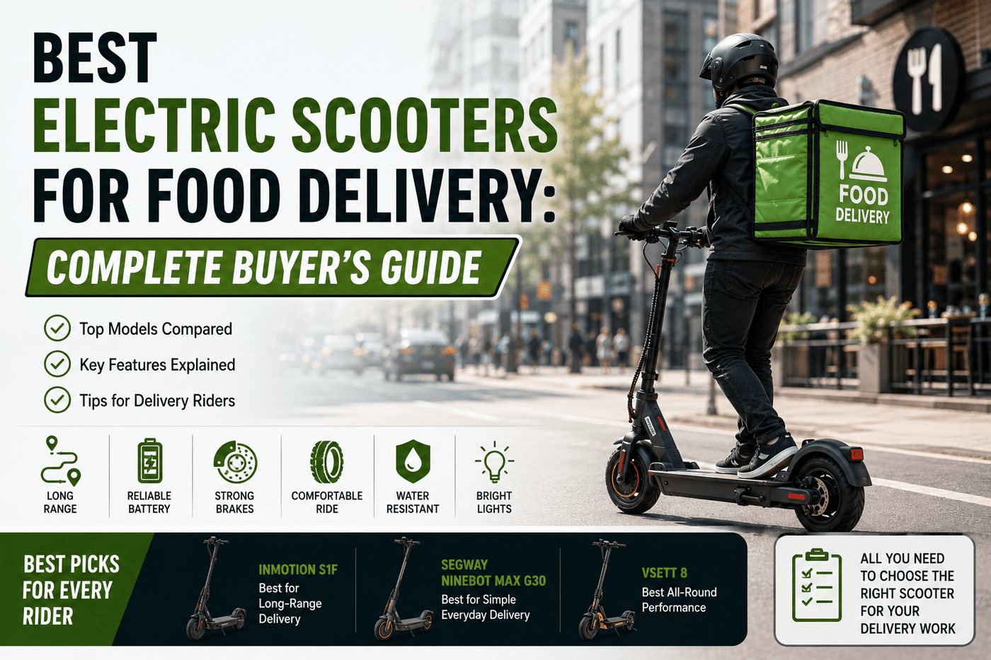 Best Electric Scooters for Food Delivery: Complete Buyer’s Guide - ProMechBC