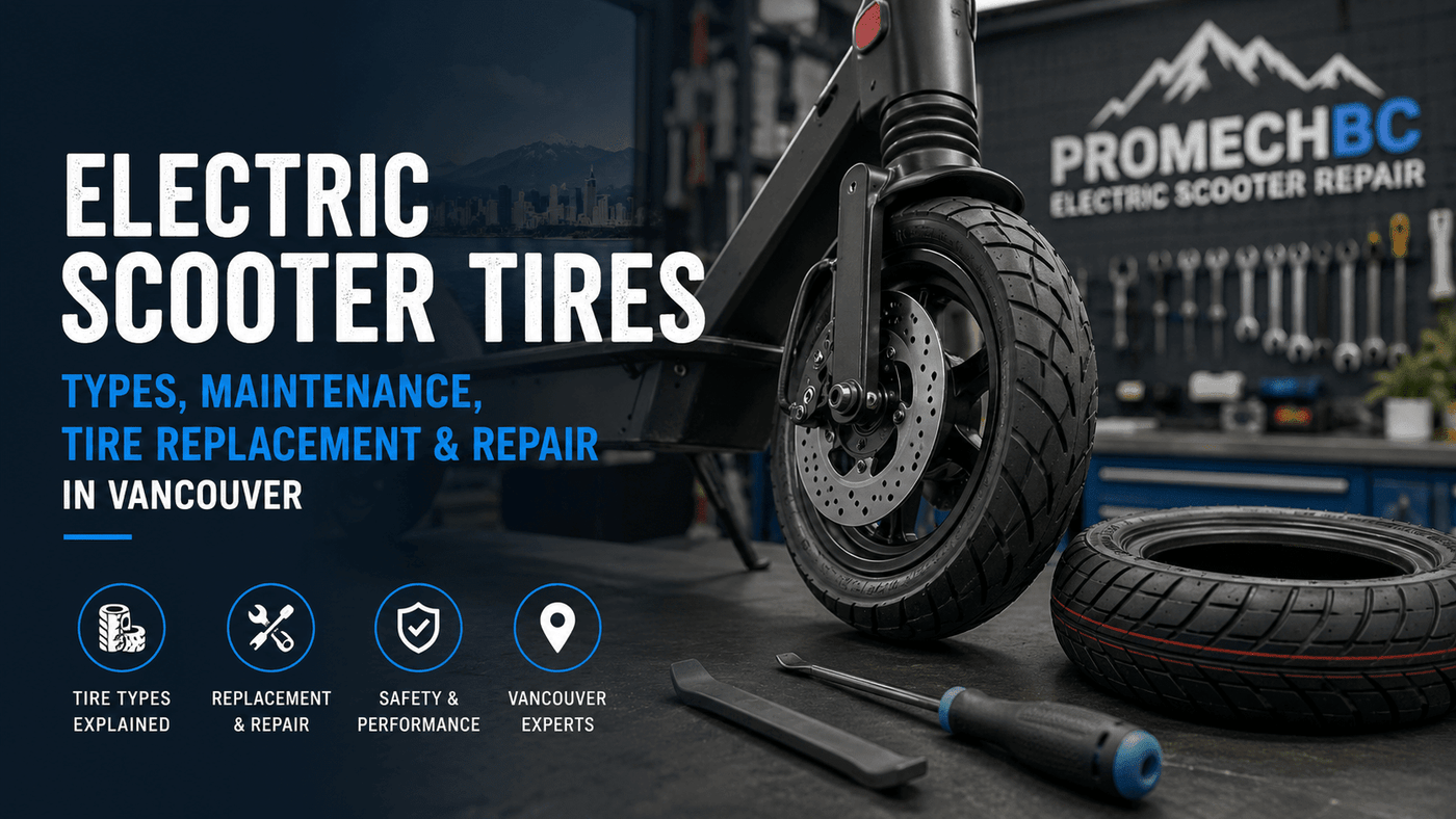 Electric Scooter Tires: Types, Maintenance, Tire Replacement & Repair in Vancouver - ProMechBC