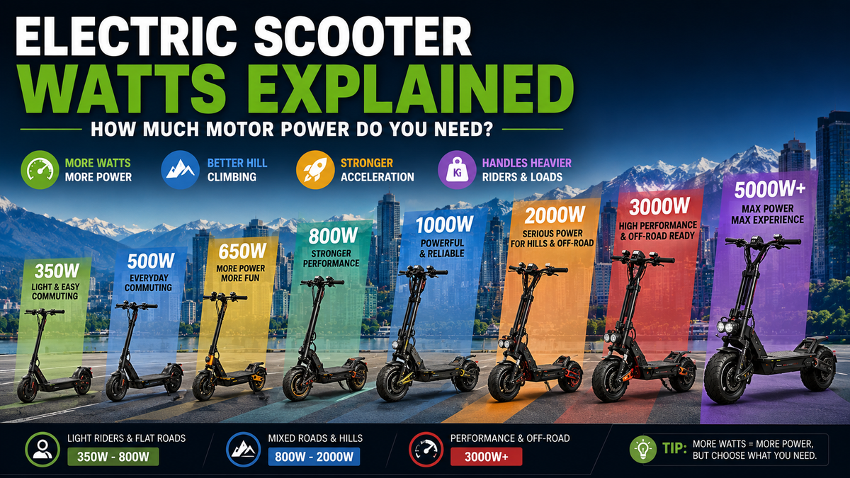 Electric Scooter Watts Explained: How Much Motor Power Do You Need?
