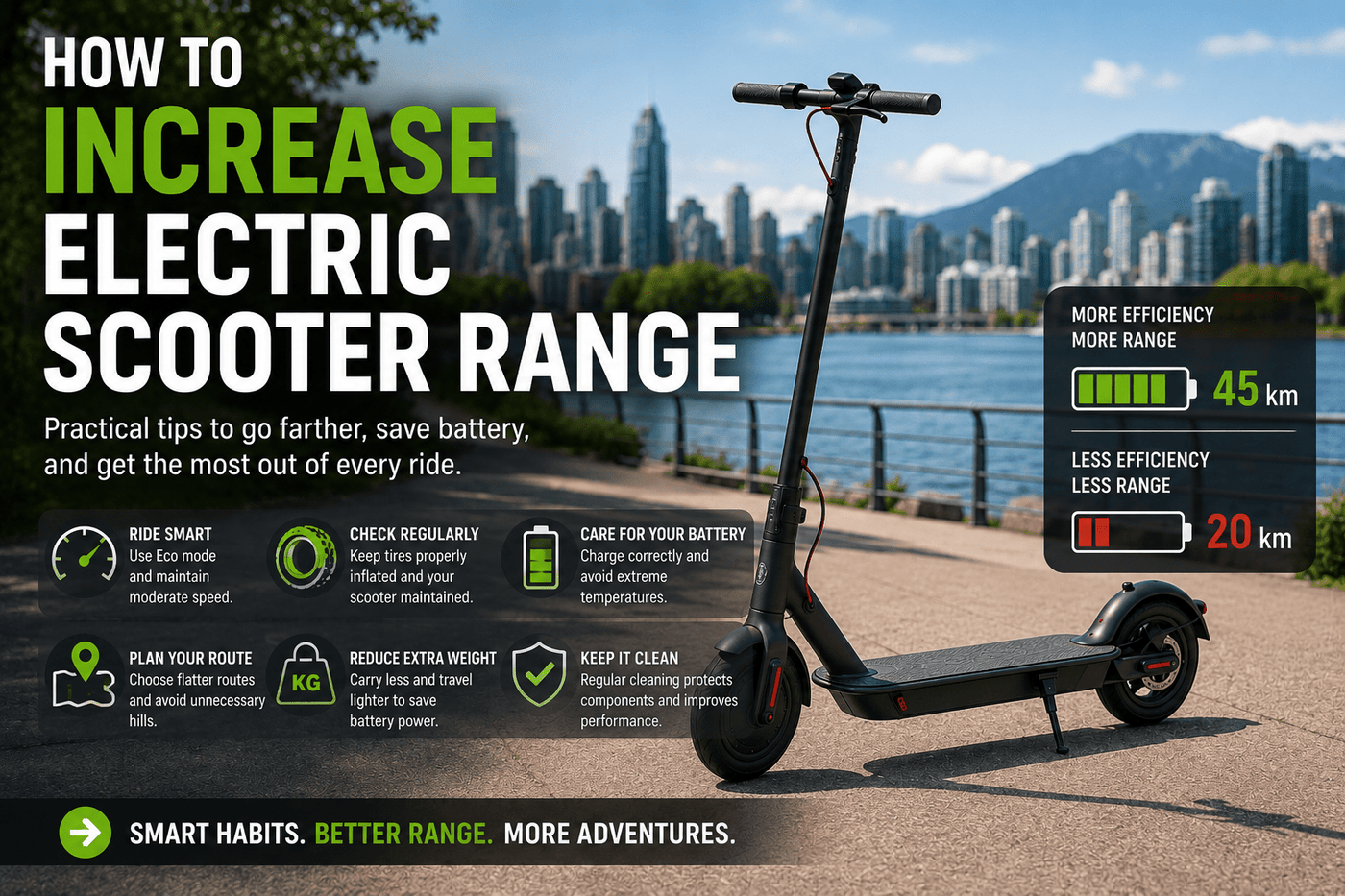 How to Increase Electric Scooter Range? - ProMechBC