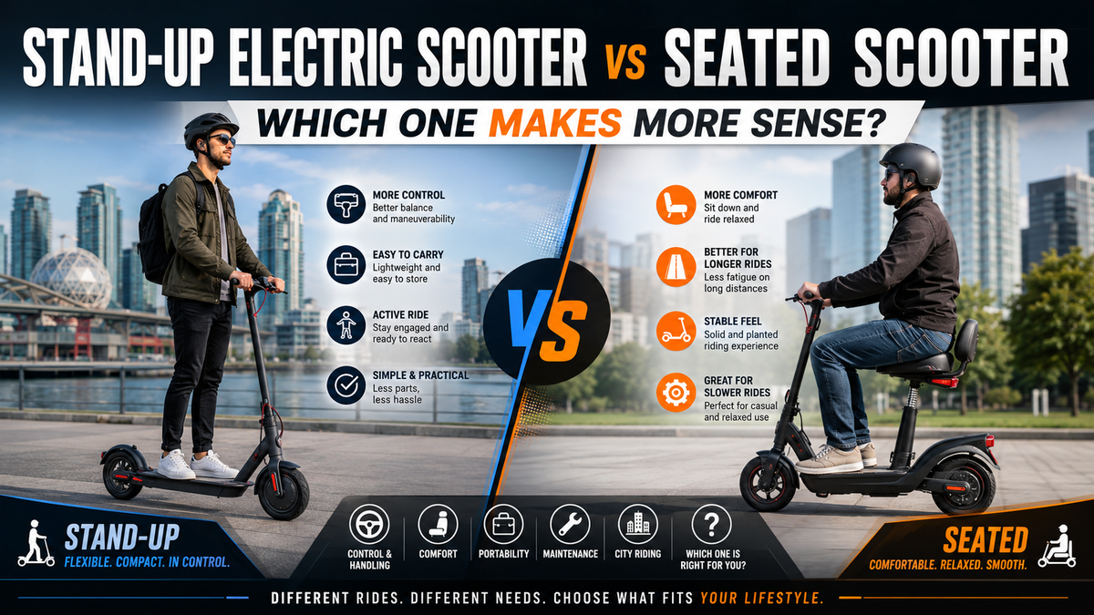 Stand-Up Electric Scooter vs Seated Scooter