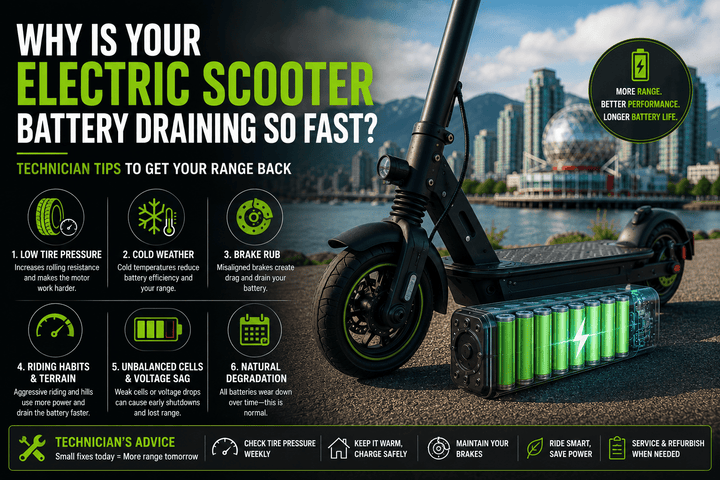 Why Is My Electric Scooter Battery Draining or Dying So Fast?