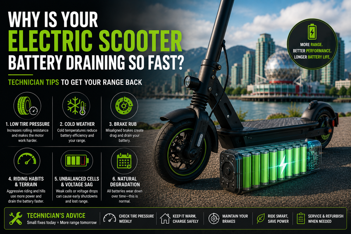 Why Is My Electric Scooter Battery Draining or Dying So Fast?