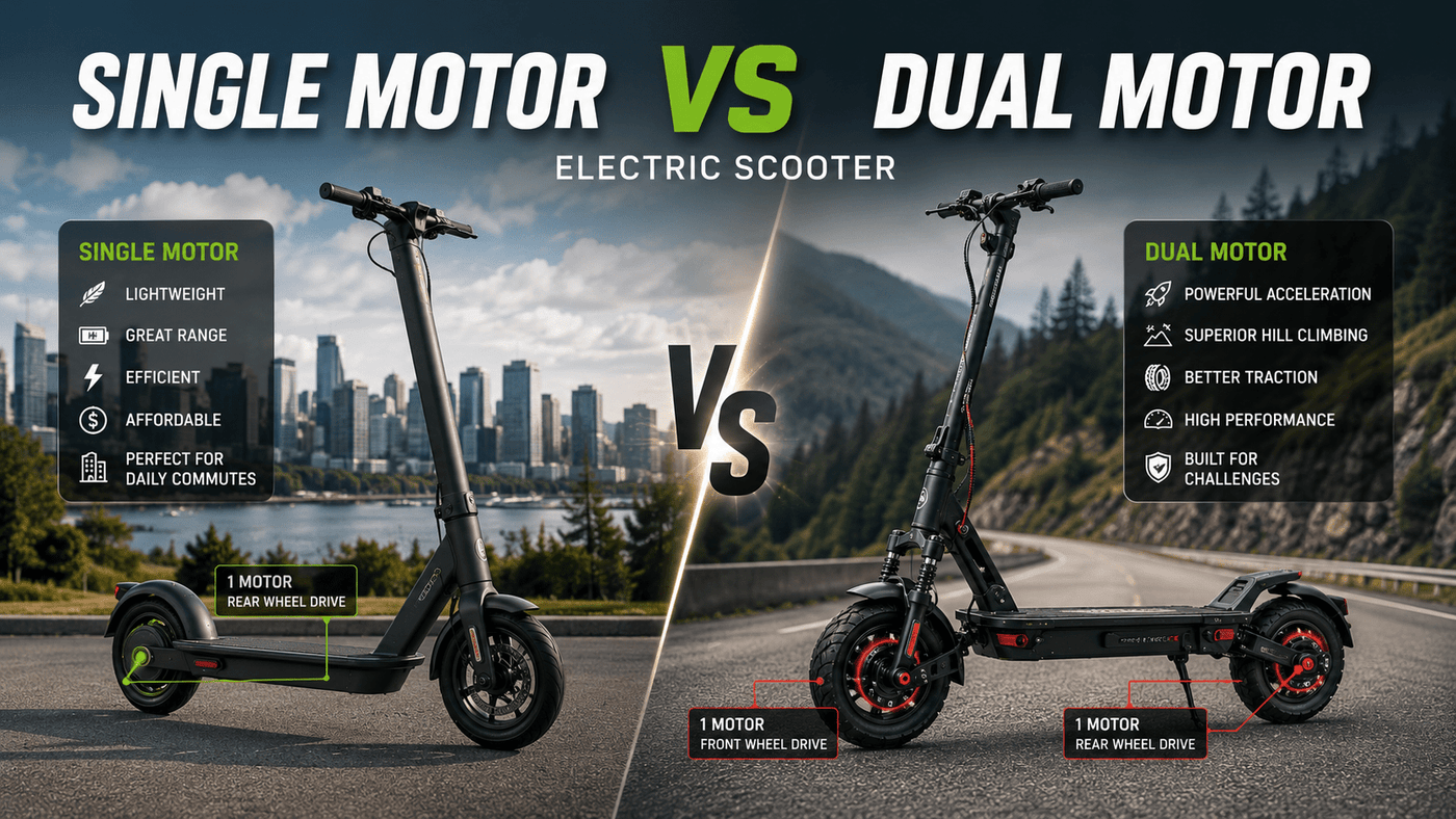 Single Motor vs Dual Motor Electric Scooter: Which One Should You Buy? - ProMechBC