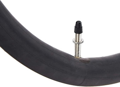 Bicycle tire with valve on a white background