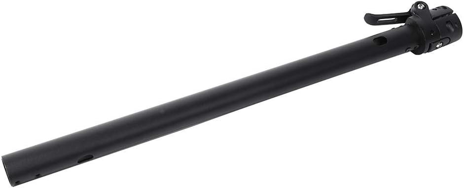 Black bicycle seat post on a white background