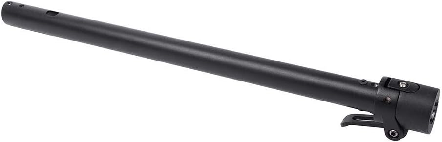 Black metal rod with a clamping mechanism on a white background
