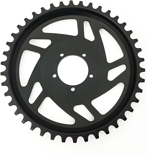 Black gear with white teeth on a white background