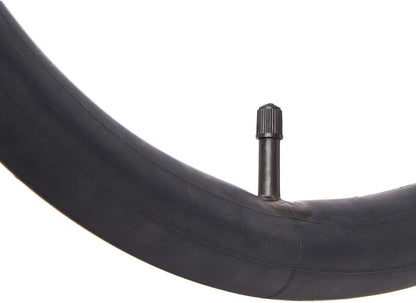 Bicycle tire with valve on a white background
