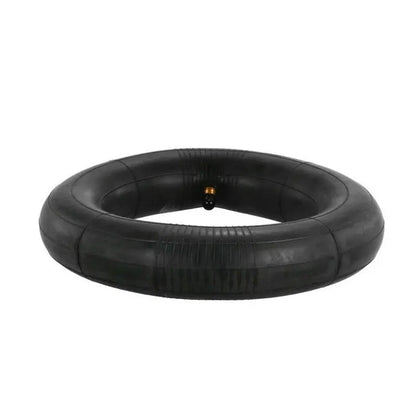 Black inner tube on a white background