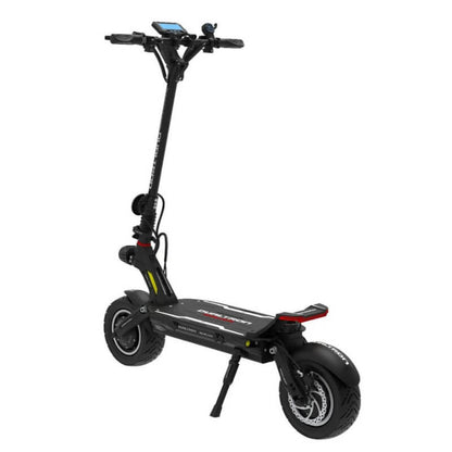Black electric scooter on a white background