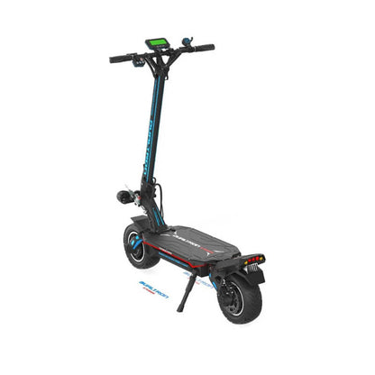 Black electric scooter on a white background