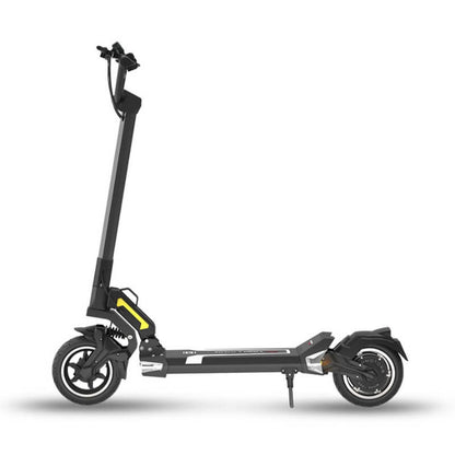 Black electric scooter on a white background