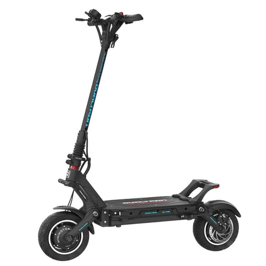 Black electric scooter on a white background