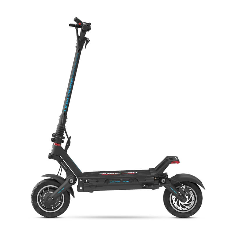 Black electric scooter on a white background