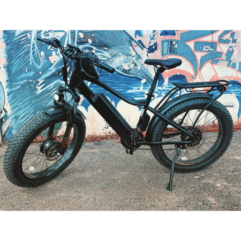 Stops 190.5 kg of bike and rider