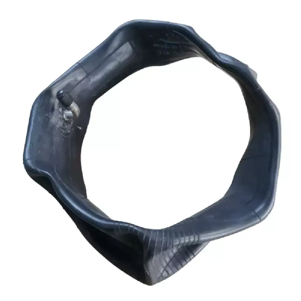 Black rubber ring with a central hole on a white background