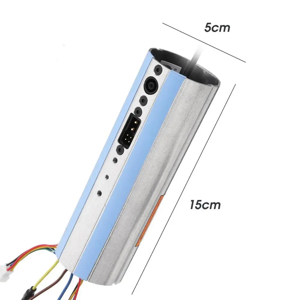 Electrical component with dimensions labeled on a white background