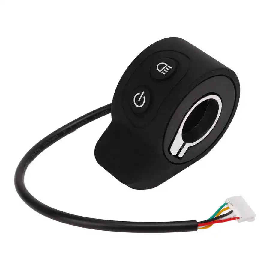 Black car charger with power and USB ports on a white background