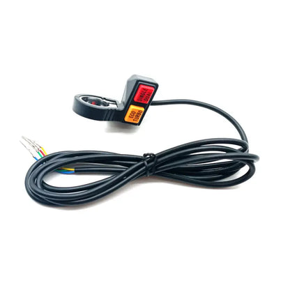 Digital temperature sensor with cable on a white background
