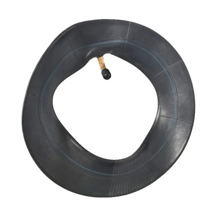 Black inner tube on a white background