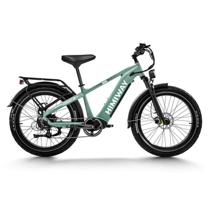 Green electric bike with 'HIMWAY' branding on a white background