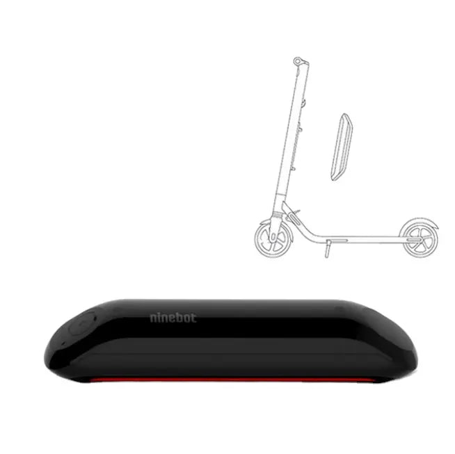 Black scooter with 'ninebot' branding on a white background