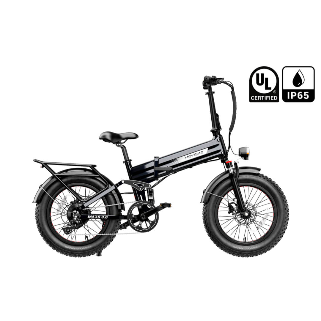 Hydraulic disc brakes with full suspension and 20 × 4-inch tires