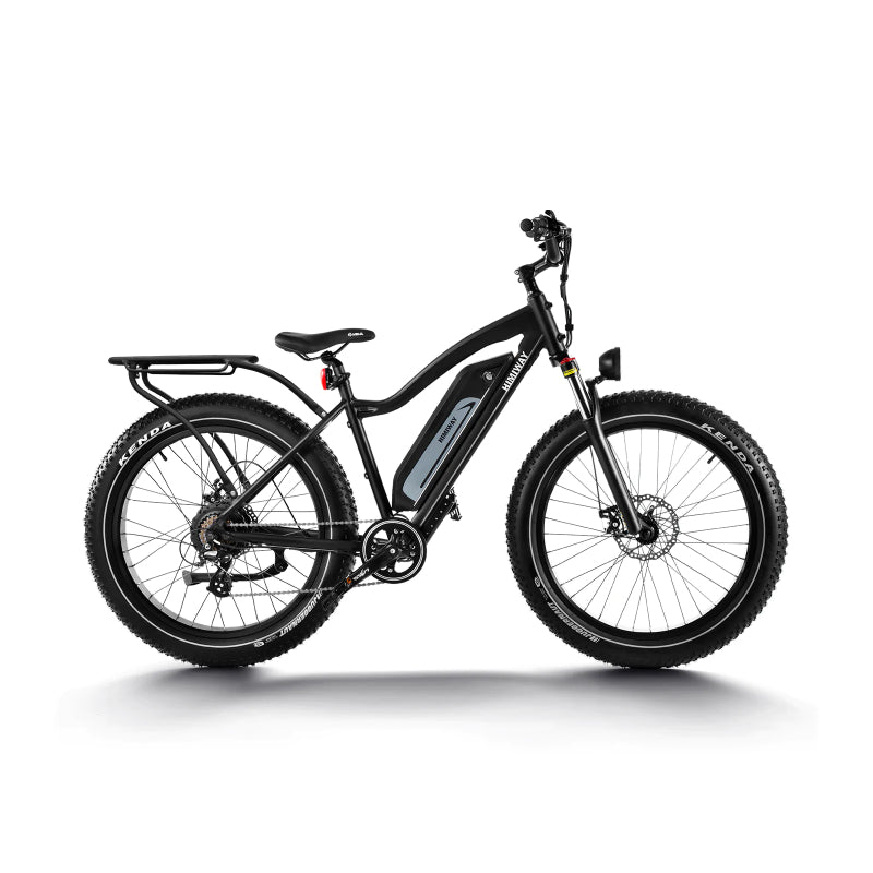 Black electric bike on a white background