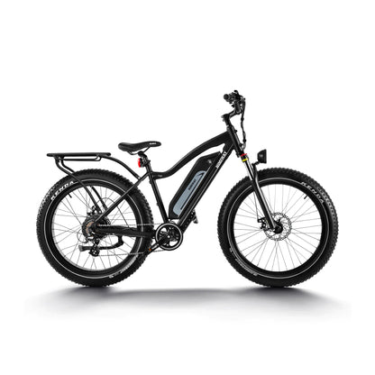 Black electric bike on a white background