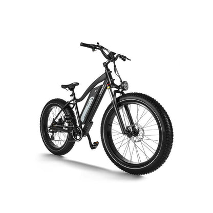 Black electric bike on a white background