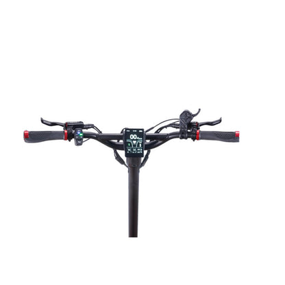 Bicycle handlebar with digital display on a white background