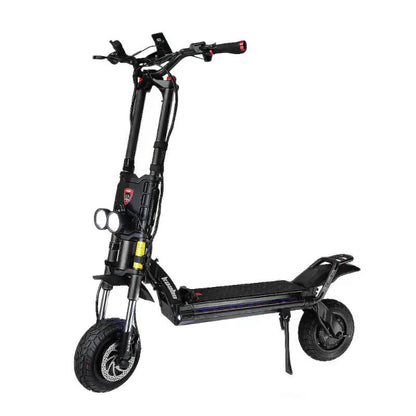 Kaabo Wolf King GTR electric scooter in a full side view, showing its powerful dual motors and large off-road tires for superior performance