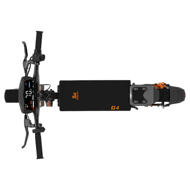 Kukirin G4 escooter top view with wide deck and digital display – high performance powerful ride for off-road and city commuting, Kukirin shop Vancouver.