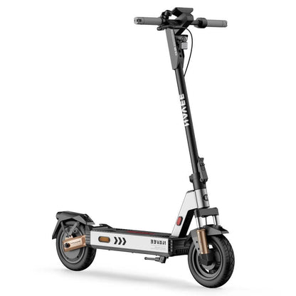 Electric scooter with brand logo on a white background